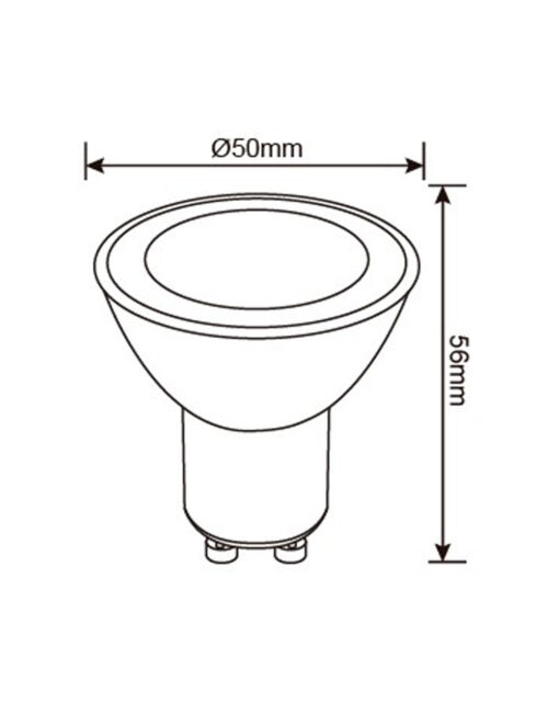 ΛΑΜΠΑ LED SMD MR16 GU10 5W 6500K 220-240V 100° 470lm/F UNIVERSE – 1-U013697