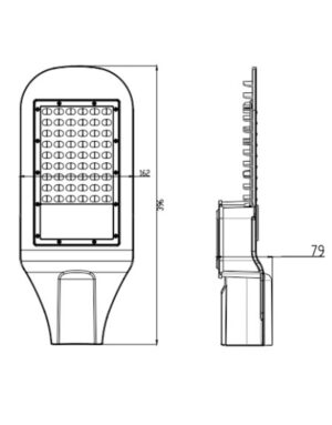 ΦΩΤΙΣΤΙΚΟ ΔΡΟΜΟΥ LED SMD DOB 100W 5000K 220-240V 10000lm 130°x60° IP65 ΓΚΡΙ UNIVERSE – 1-U013703