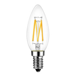 ΛΑΜΠΑ LED CROSS FILAMENT ΔΙΑΦΑΝΗ C35 6W E14 2700K 220-240V 1110lm/B 360° UNIVERSE – 1-U013833