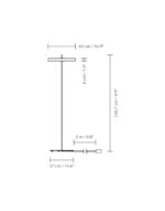 Asteria Floor black O 43 x 150,7 cm – 1-UM2340
