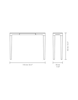 Heart’n’Soul Console Table 1.1m – Oak – 1-UM5653