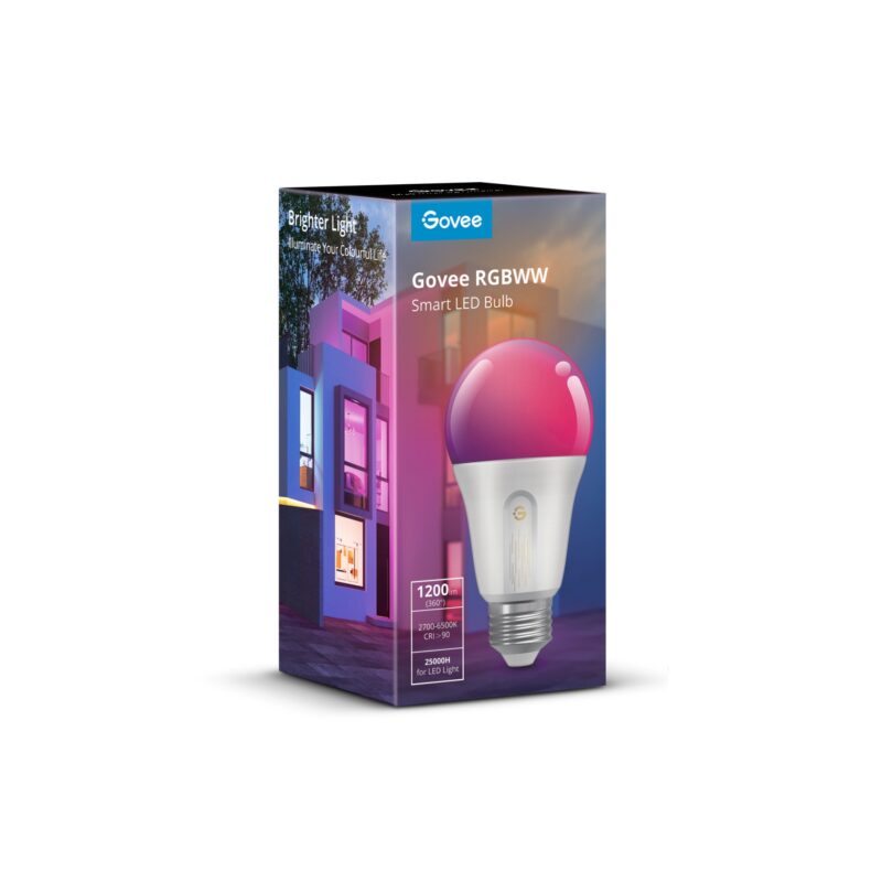 Smart Wi-Fi & BLE Λάμπα LED E27 1200lm RGBWW H6009 Govee 1.SH.01.G051