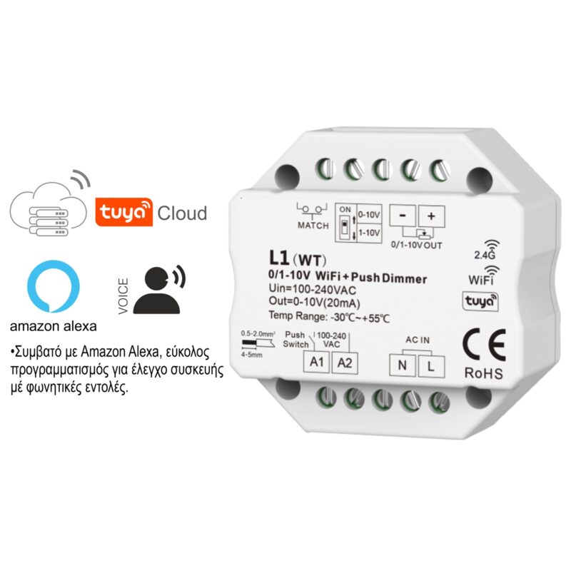 0/1-10V DIMMER WIFI TYUA-RF-PUSH – 2-CL131139