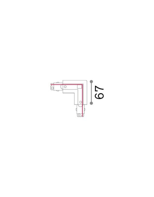 LINK 3-PHASE TRIMLESS L-CONNECTOR LEFT ON-OFF BK – 1-ID169712
