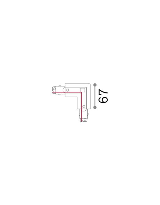LINK 3-PHASE TRIMLESS L-CONNECTOR RIGHT ON-OFF BK – 1-ID169729