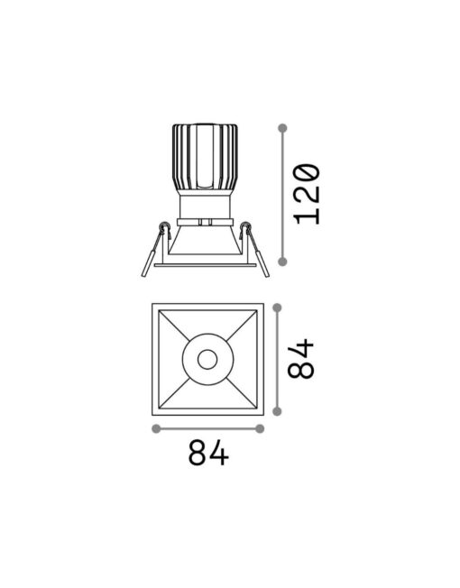 GAME TRIM SQUARE 11W 3000K WH WH – 1-ID192376