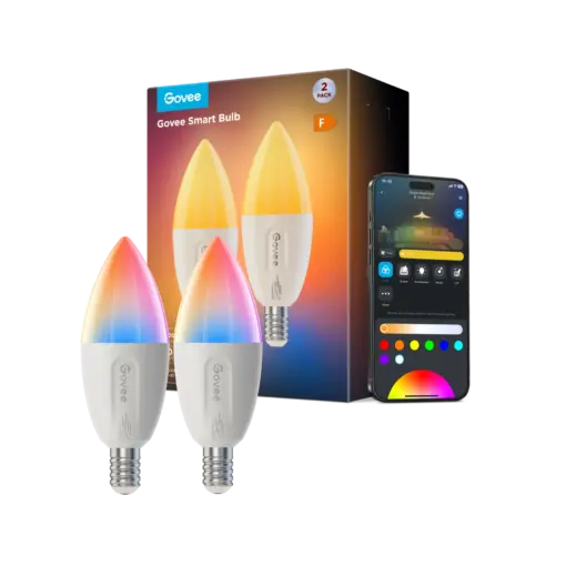 RGBWW Smart Wi-Fi LED Λάμπα Κερί Ε14 (2 pack) B600C Govee 1.SH.01.G072