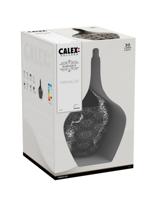 Calex VERSAILLES Noir Baroque LED lamp 220-240V 5W E27, 30lm 1800K dimmable – 2-CX426320
