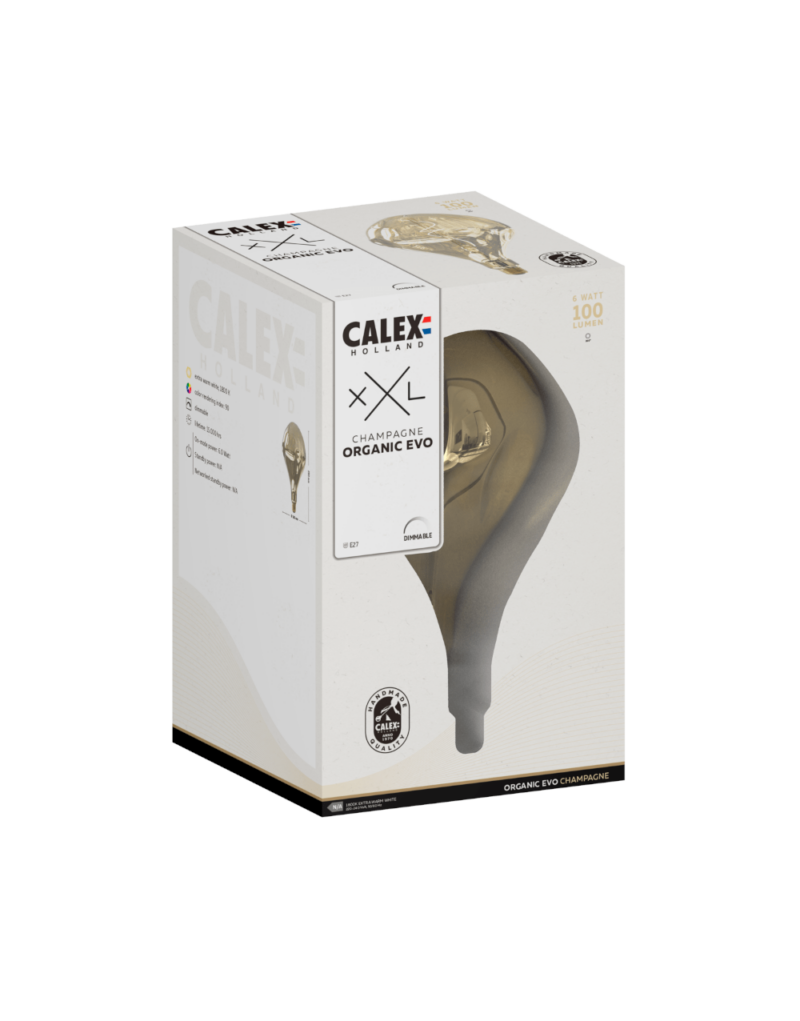 ΛΑΜΠΑ LED FILAMENT XXL SHAMPAGNE ORGANIC 6W E27 2200K 220-240V 90lm 360° DIMMABLE CALEX – 2-CX426402