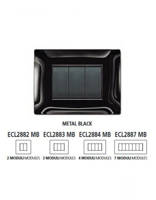 ΠΛΑΚΑ MYLIFE Q 4Μ ΜΑΥΡΟ ΜΕΤΑΛΛΙΚΟ – 2-ECL2884MB