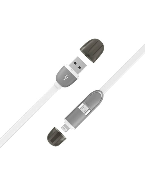 ΚΑΛΩΔΙΟ ΦΟΡΤΙΣΗΣ ΜΕ MICROUSB & LIGHTING MFI 1M ΛΕΥΚΟ ELECTRALINE – 2-EL500332