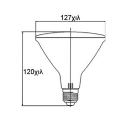 ΛΑΜΠΑ LED SMD PAR38 16W E27 3000K 220-240V 1450lm 38° IP65 UNIVERSE – 2-U003308