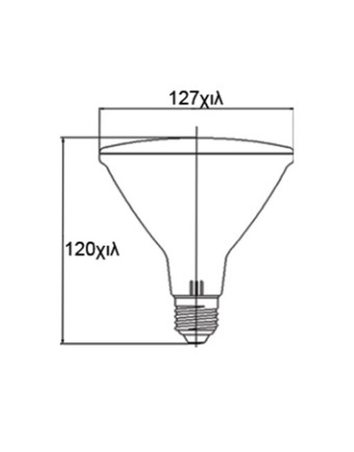 ΛΑΜΠΑ LED SMD PAR38 16W E27 4000K 220-240V 1450lm 38° IP65 UNIVERSE – 2-U003315