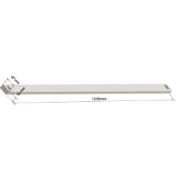 ΦΩΤΙΣΤΙΚΟ ΣΚΑΦΑΚΙ ΑΛΟΥΜΙΝΙΟΥ SLIM 123CM ΓΙΑ ΜΙΑ ‘H ΔΥΟ ΛΑΜΠΕΣ LED Τ8 18W UNIVERSE – 2-U003728