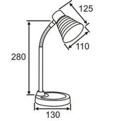 ΦΩΤΙΣΤΙΚΟ ΠΟΡΤΑΤΙΦ ΓΡΑΦΕΙΟΥ Ε14 MAX 25W 280x130mm ΑΛΟΥΜΙΝΙΟΥ ΜΑΥΡΟ UNIVERSE – 2-U004855