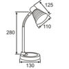 ΦΩΤΙΣΤΙΚΟ ΠΟΡΤΑΤΙΦ ΓΡΑΦΕΙΟΥ Ε14 MAX 25W 280x130mm ΑΛΟΥΜΙΝΙΟΥ ΜΩΒ UNIVERSE – 2-U004886