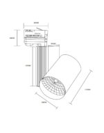 ΦΩΤΙΣΤΙΚΟ ΣΠΟΤ ΡΑΓΑΣ 20W 4000K 1800lm 38° ΛΕΥΚΟ ΜΕ 3Φ ΑΝΤΑΠΤΟΡΑ UNIVERSE – 2-U005470