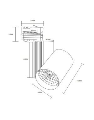 ΦΩΤΙΣΤΙΚΟ ΣΠΟΤ ΡΑΓΑΣ 20W 4000K 1800lm 38° ΛΕΥΚΟ ΜΕ 3Φ ΑΝΤΑΠΤΟΡΑ UNIVERSE – 2-U005470