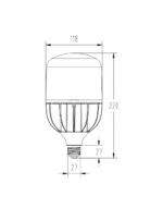 ΛΑΜΠΑ LED T6 36W E27 4000K 100-240V 3600lm 270° UNIVERSE – 2-U006033