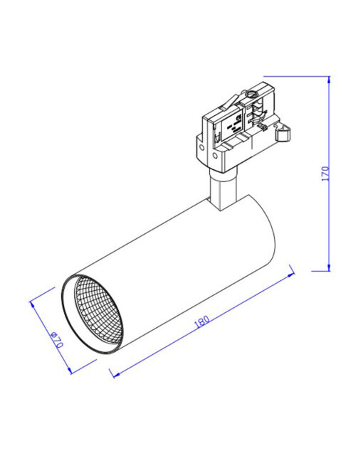 ΦΩΤΙΣΤΙΚΟ ΣΠΟΤ ΡΑΓΑΣ 20W 4000K 1800lm 38° ΛΕΥΚΟ ΜΕ 3Φ ΑΝΤΑΠΤΟΡΑ UNIVERSE – 2-U006514