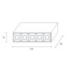 ΣΠΟΤ ΕΞΩΤΕΡΙΚΟ ΟΡΟΦΗΣ LED 140x37mm 10W 3000K 1000lm 45° AC220-240V ΛΕΥΚΟ ΜΕ ΜΑΥΡΟ ΑΝΑΚΛΑΣΤΗΡΑ UNIVERSE – 2-U008716