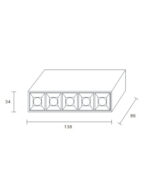 ΣΠΟΤ ΕΞΩΤΕΡΙΚΟ ΟΡΟΦΗΣ LED 140x37mm 10W 3000K 1000lm 45° AC220-240V ΛΕΥΚΟ ΜΕ ΜΑΥΡΟ ΑΝΑΚΛΑΣΤΗΡΑ UNIVERSE – 2-U008716