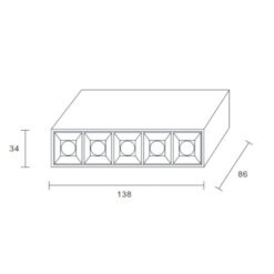 ΣΠΟΤ ΕΞΩΤΕΡΙΚΟ ΟΡΟΦΗΣ LED 140x37mm 10W 3000K 1000lm 45° AC220-240V ΛΕΥΚΟ ΜΕ ΜΑΥΡΟ ΑΝΑΚΛΑΣΤΗΡΑ UNIVERSE – 2-U008716
