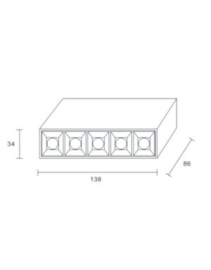 ΣΠΟΤ ΕΞΩΤΕΡΙΚΟ ΟΡΟΦΗΣ LED 140x37mm 10W 3000K 1000lm 45° AC220-240V ΛΕΥΚΟ ΜΕ ΜΑΥΡΟ ΑΝΑΚΛΑΣΤΗΡΑ UNIVERSE – 2-U008716