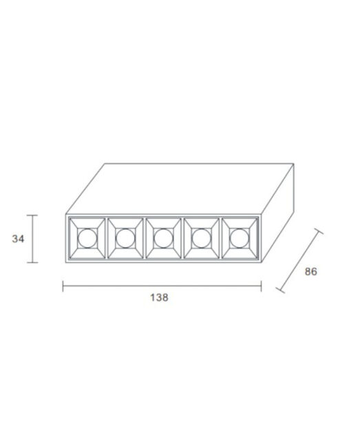 ΣΠΟΤ ΕΞΩΤΕΡΙΚΟ ΟΡΟΦΗΣ LED 140x37mm 10W 3000K 1000lm 45° AC220-240V ΛΕΥΚΟ ΜΕ ΜΑΥΡΟ ΑΝΑΚΛΑΣΤΗΡΑ UNIVERSE – 2-U008716
