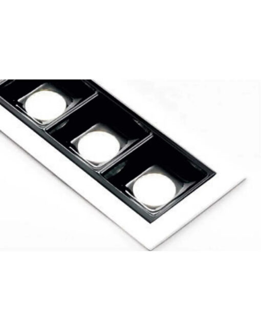 ΦΩΤΙΣΤΙΚΟ ΧΩΝΕΥΤΟ LED 147x45mm 10W 3000K 1000lm 45° AC220-240V ΛΕΥΚΟ ΜΕ ΜΑΥΡΟ ΑΝΑΚΛΑΣΤΗΡΑ UNIVERSE – 2-U008730