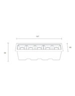 ΦΩΤΙΣΤΙΚΟ ΧΩΝΕΥΤΟ LED 147x45mm 10W 3000K 1000lm 45° AC220-240V ΛΕΥΚΟ ΜΕ ΜΑΥΡΟ ΑΝΑΚΛΑΣΤΗΡΑ UNIVERSE – 2-U008730