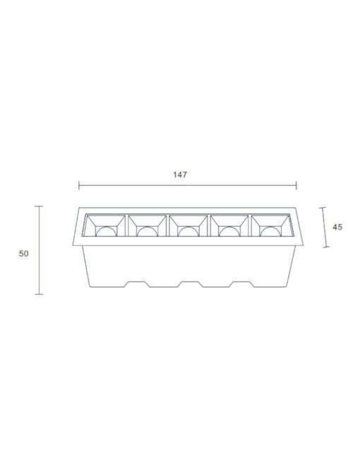 ΦΩΤΙΣΤΙΚΟ ΧΩΝΕΥΤΟ LED 147x45mm 10W 3000K 1000lm 45° AC220-240V ΛΕΥΚΟ ΜΕ ΜΑΥΡΟ ΑΝΑΚΛΑΣΤΗΡΑ UNIVERSE – 2-U008730