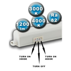 ΦΩΤΙΣΤΙΚΟ LED Τ5 14W 117CM CCT TUNABLE 3000/4000K 230V 1260ml ΜΕ ΚΑΛΩΔΙΟ 1Μ ΚΑΙ ΔΙΑΚΟΠΤΗ UNIVERSE – 2-U008761