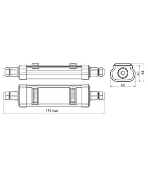 ΦΩΤΙΣΤΙΚΟ ΣΚΑΦΑΚΙ LED 22W 60CM 5000K 230V 2400LM PC ΣΤΕΓΑΝΟ ΙP65 UNIVERSE – 2-U009959