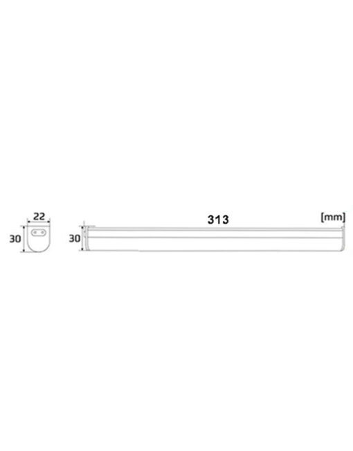 ΦΩΤΙΣΤΙΚΟ LED Τ5 4W 31CM CCT TUNABLE 3000/4000K 230V 350 lm ΜΕ ΚΑΛΩΔΙΟ 1,5Μ ΚΑΙ ΔΙΑΚΟΠΤΗ UNIVERSE – 2-U010283