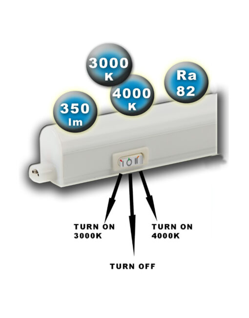ΦΩΤΙΣΤΙΚΟ LED Τ5 4W 31CM CCT TUNABLE 3000/4000K 230V 350ml ΜΕ ΚΑΛΩΔΙΟ 1,5Μ ΚΑΙ ΔΙΑΚΟΠΤΗ UNIVERSE – 2-U010283