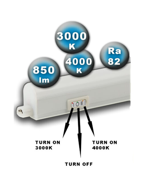 ΦΩΤΙΣΤΙΚΟ LED Τ5 10W 87CM CCT TUNABLE 3000/4000K 230V 900ml ΜΕ ΚΑΛΩΔΙΟ 1Μ ΚΑΙ ΔΙΑΚΟΠΤΗ UNIVERSE – 2-U011655