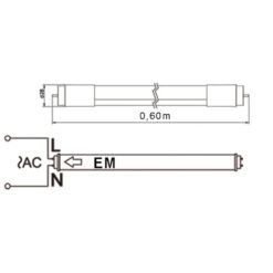 ΛΑΜΠΑ LED SMD T8 G13 10W 60cm 6500K (ΜΟΝΗΣ ΤΡΟΦΟΔΟΣΙΑΣ) 175-265V 950lm 330° UNIVERSE – 2-U011686