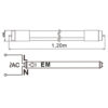 ΛΑΜΠΑ LED SMD T8 G13 18W 120cm 4000K (ΜΟΝΗΣ ΤΡΟΦΟΔΟΣΙΑΣ) 175-265V 1800lm 330° UNIVERSE – 2-U011709
