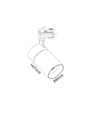 ΦΩΤΙΣΤΙΚΟ ΣΠΟΤ ΡΑΓΑΣ 3Φ 30W CCT TUNΕABLE 3000/4000/5000K 2850lm 36° ΛΕΥΚΟ DIMMABLE TRIAC UNIVERSE – 2-U011891