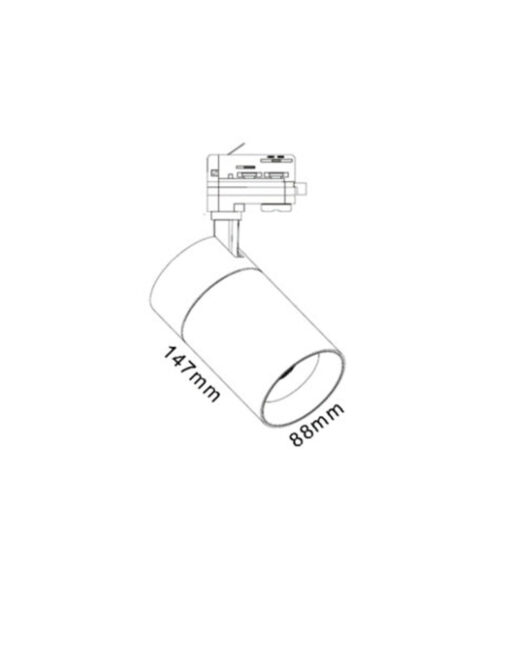 ΦΩΤΙΣΤΙΚΟ ΣΠΟΤ ΡΑΓΑΣ 3Φ 30W CCT TUNΕABLE 3000/4000/5000K 2850lm 36° ΛΕΥΚΟ DIMMABLE TRIAC UNIVERSE – 2-U011891
