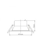 ΣΠΟΤ LED  ΧΩΝΕΥΤΟ Φ95 Η52mm 7W CCT TUNABLE 3000/4000/6000K 600lm 38° 220-240V ΠΛΑΣΤΙΚΟ ΛΕΥΚΟ UNIVERSE – 2-U011938