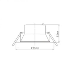 ΣΠΟΤ LED  ΧΩΝΕΥΤΟ Φ95 Η52mm 7W CCT TUNABLE 3000/4000/6000K 600lm 38° 220-240V ΠΛΑΣΤΙΚΟ ΛΕΥΚΟ UNIVERSE – 2-U011938