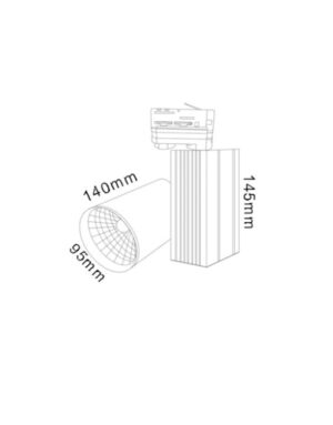ΦΩΤΙΣΤΙΚΟ ΣΠΟΤ ΡΑΓΑΣ 3Φ 30W CCT TUNΕABLE 2700/4000/6000K 2850lm 36° ΜΑΥΡΟ UNIVERSE – 2-U013086