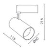 ΦΩΤΙΣΤΙΚΟ ΣΠΟΤ ΡΑΓΑΣ 1ΦΑΣΙΚΗΣ LED COB 20W CCT TUNΕABLE 3000/4000/6000K 1900lm 36° ΜΑΥΡΟ UNIVERSE – 2-U013307