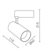 ΦΩΤΙΣΤΙΚΟ ΣΠΟΤ ΡΑΓΑΣ 1ΦΑΣΙΚΗΣ LED COB 20W CCT TUNΕABLE 3000/4000/6000K 1900lm 36° ΜΑΥΡΟ UNIVERSE – 2-U013307