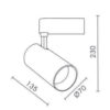 ΦΩΤΙΣΤΙΚΟ ΣΠΟΤ ΡΑΓΑΣ 1ΦΑΣΙΚΗΣ LED COB 30W CCT TUNΕABLE 3000/4000/6000K 2800lm 36° ΛΕΥΚΟ UNIVERSE – 2-U013314