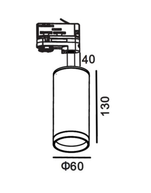 ΦΩΤΙΣΤΙΚΟ ΣΠΟΤ ΡΑΓΑΣ 3ΦΑΣΙΚΗΣ MR16/GU10 ΜΑΥΡΟ UNIVERSE – 2-U013369