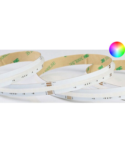 COB LED TAINIA 14W (576led/m-10mm) RGB 24V …lm 140° IP44 DIMMABLE 5M UNIVERSE – 2-U013567