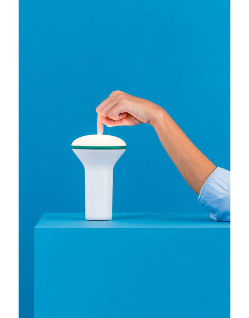 BUDDY PORTABLE LAMP WHITE Y DARK GREEN 3W – 1-FR20210